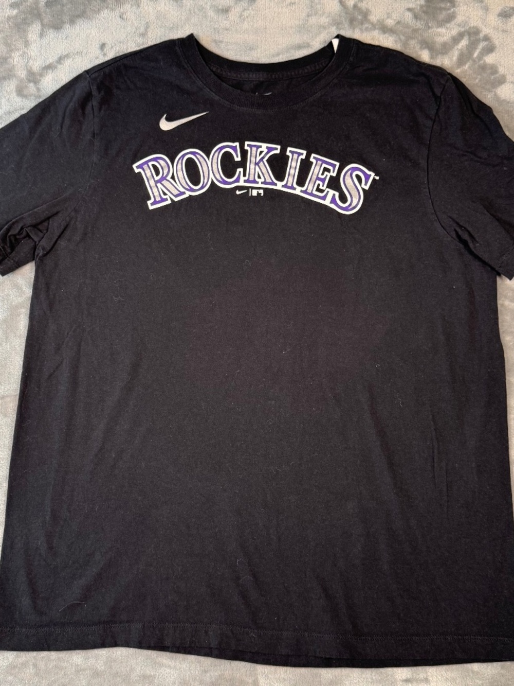 Colorado Rockies Nike T-Shirt Large Black MLB Baseball Graphic Tee
